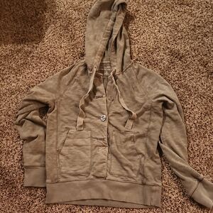 J. Crew Grey Utility Jacket with Hood